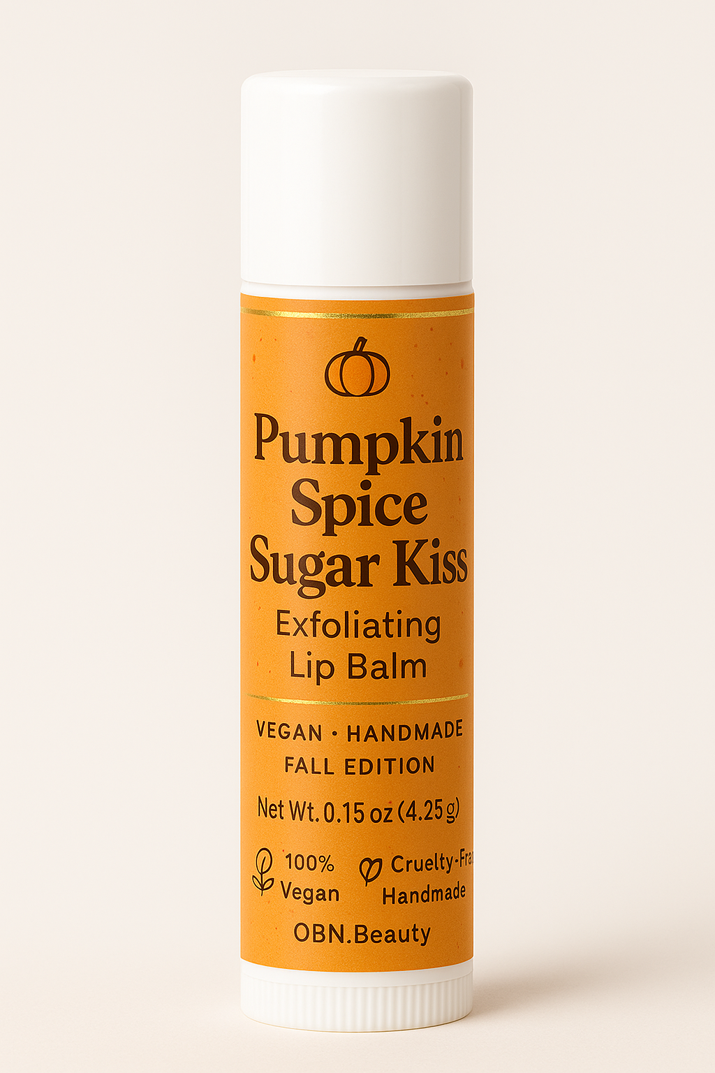 Pumpkin Spice Sugar Kiss Lip Balm | Exfoliating Vegan Fall Lip Care