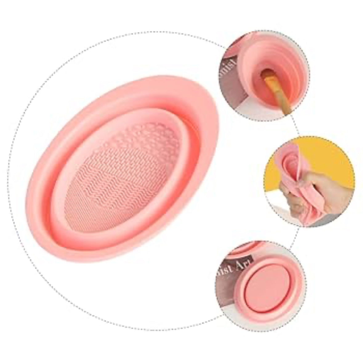 Makeup Brush Cleaning Bowl – Dual Wet & Dry Cleaner