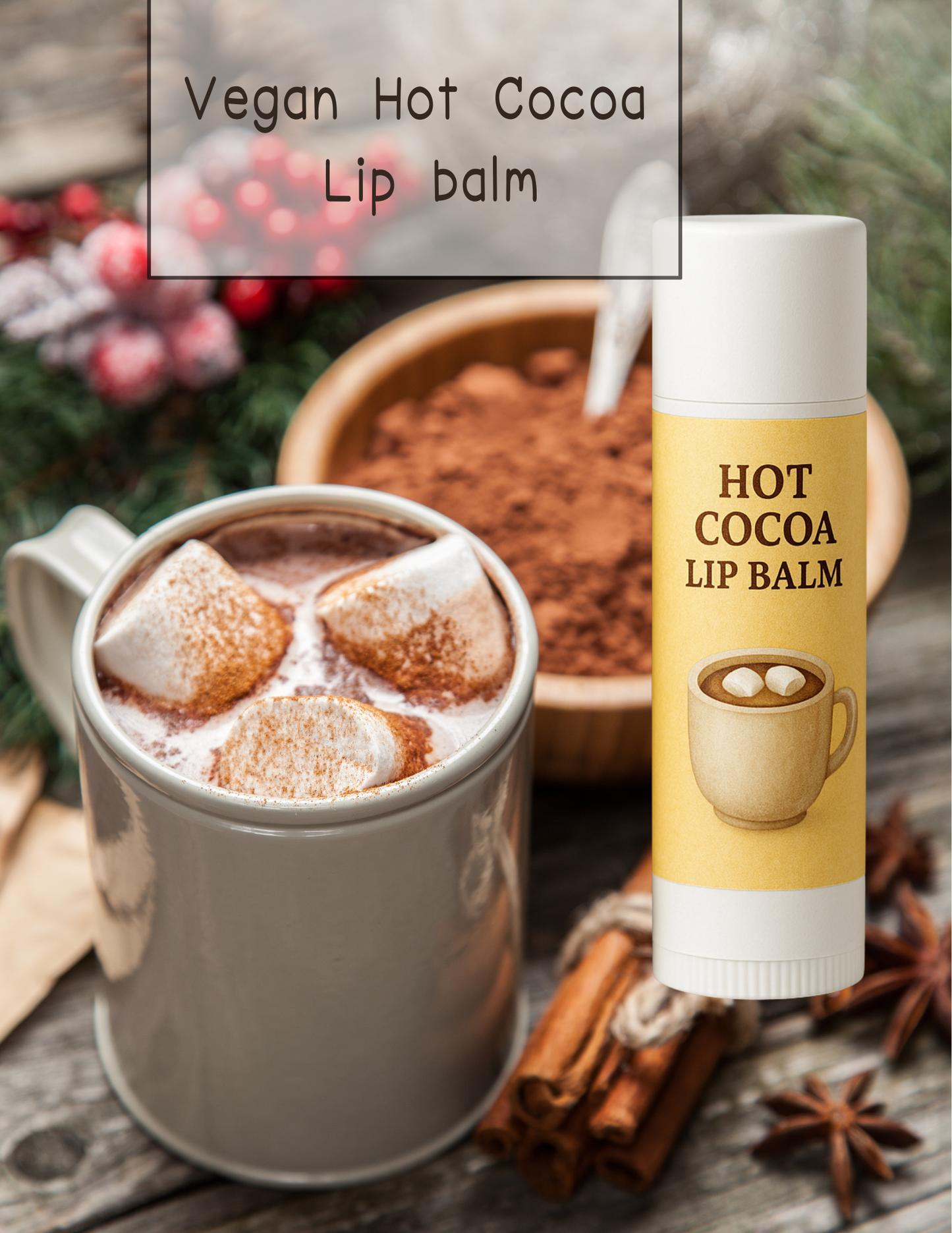 Hot Cocoa Lip Balm – Vegan Moisturizing Balm