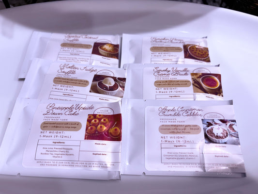 Dessert-Inspired Face Mask Collection – Handmade • Vegan Skincare
