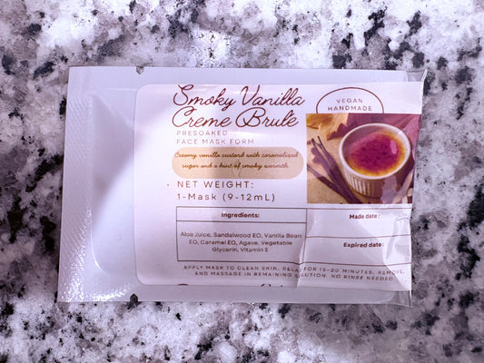 Smoky Vanilla Crème Brûlée Face Mask   – Handmade • Vegan Skincare
