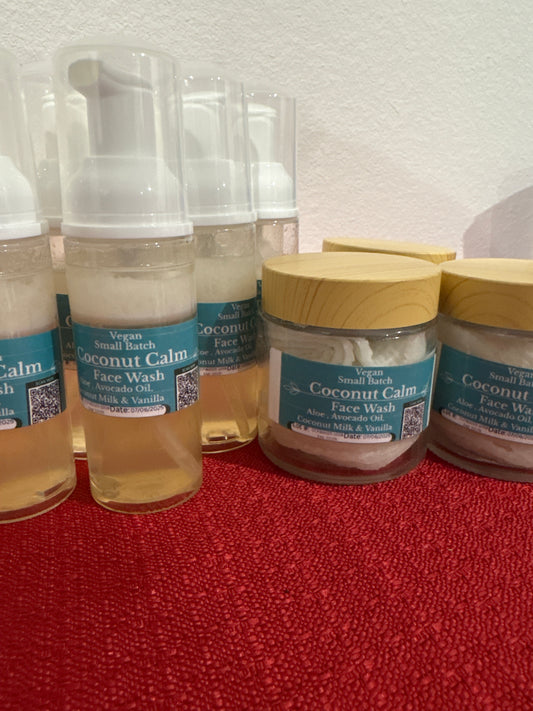Coconut Calm Face Wash – Hydrating Aloe + Coconut Cleanser