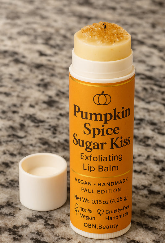 Pumpkin Spice Sugar Kiss Lip Balm | Exfoliating Vegan Fall Lip Care