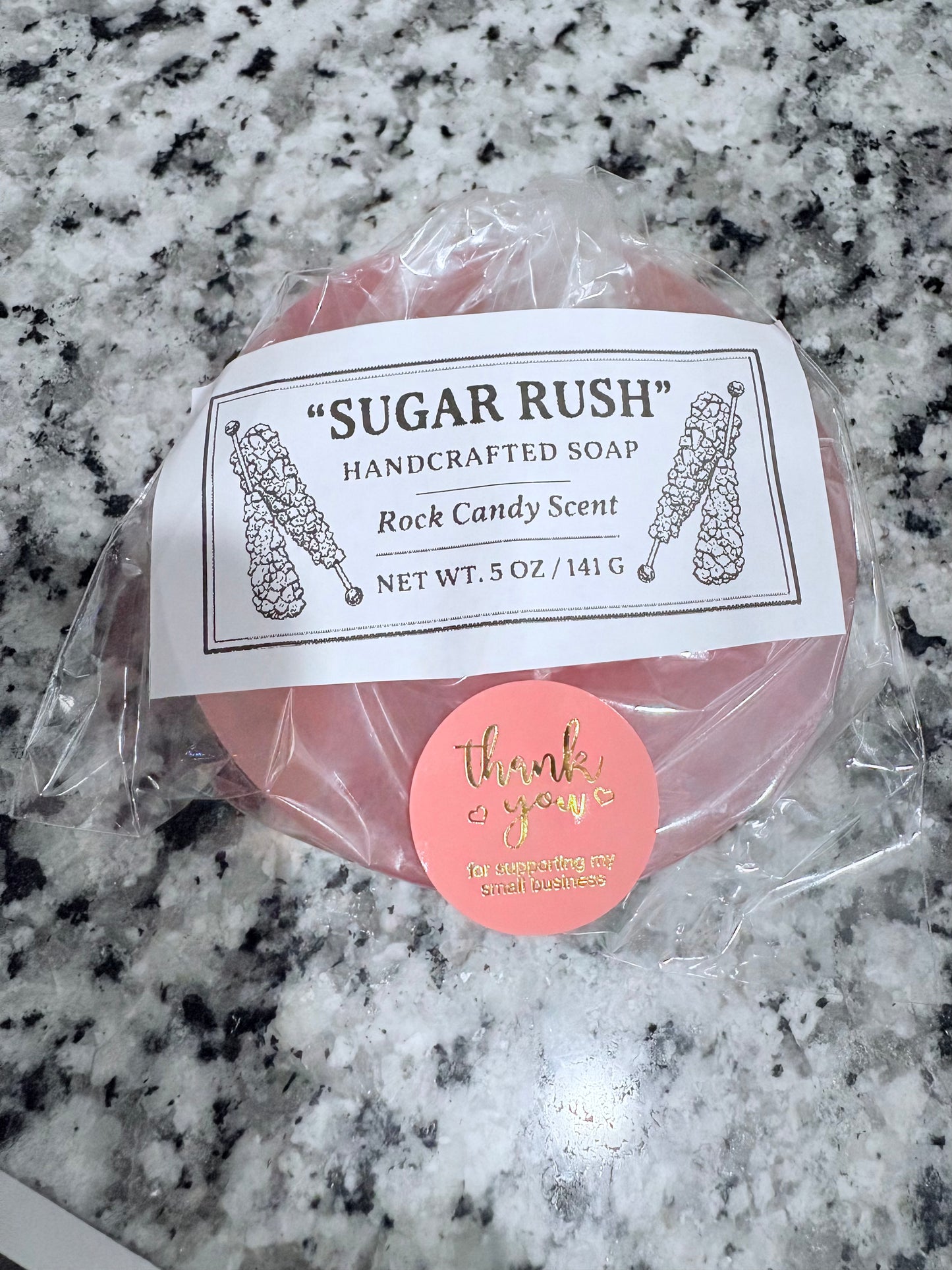 Sugar Rush – Handcrafted Rock Candy Soap (5 oz)