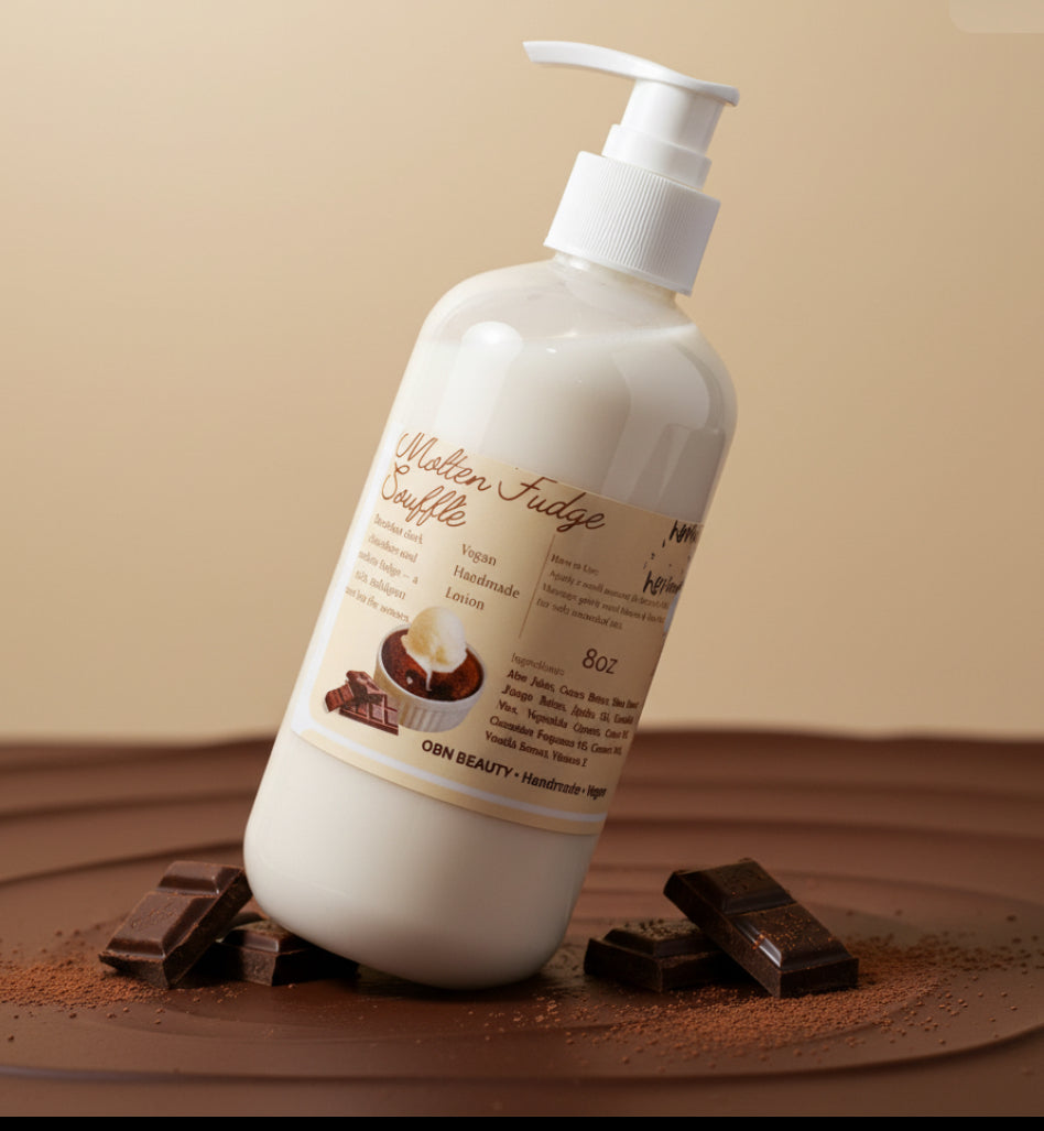 Molten Fudge Soufflé 8 oz Pump Bottle – Handmade Vegan Lotion