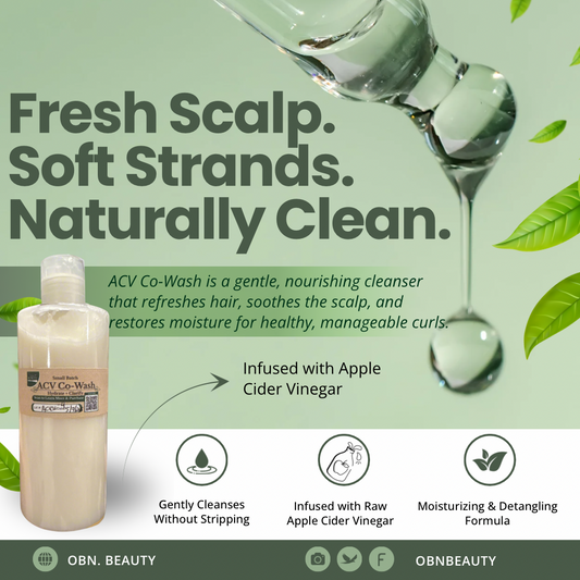 ACV Silk Co-Wash |Small Batch Moisturizing Apple Cider Vinegar Co-Wash (Sulfate-Free, Silicone-Free, Natural Hair Care)