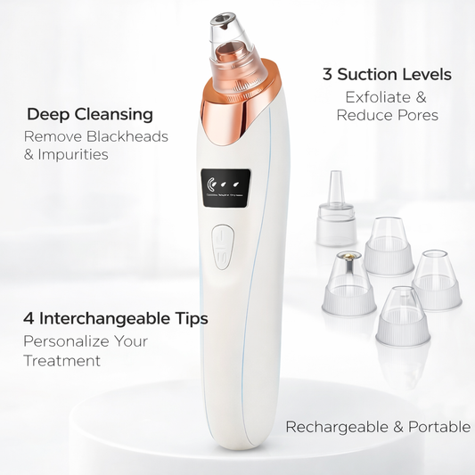 Professional Blackhead Remover Pore Rechargeable Vacuum – 3 Levels