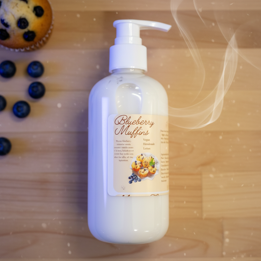 Blueberry Muffin 8 oz Pump Bottle – Dessert-Inspired Vegan Lotion